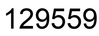 Number 129559 black image