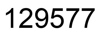 Número 129577 imagen negro