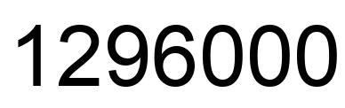 Number 1296000 black image