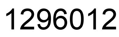 Number 1296012 black image