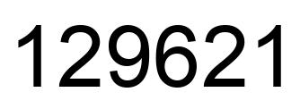 Number 129621 black image