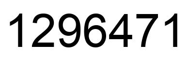 Number 1296471 black image