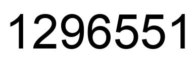 Number 1296551 black image