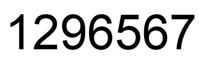 Number 1296567 black image