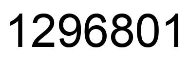 Number 1296801 black image