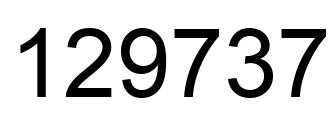 Número 129737 imagen negro