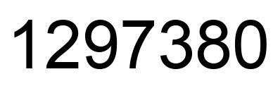 Number 1297380 black image