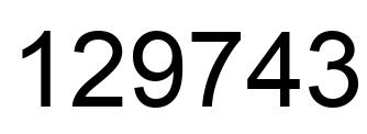 Número 129743 imagen negro