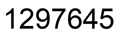 Number 1297645 black image