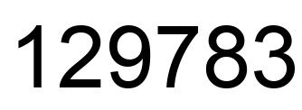 Número 129783 imagen negro