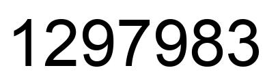 Number 1297983 black image