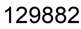 Number 129882 black image
