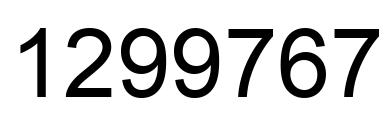 Number 1299767 black image
