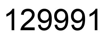 Number 129991 black image