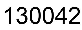 Número 130042 imagen negro