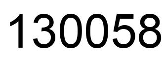 Número 130058 imagen negro