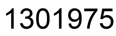 Number 1301975 black image