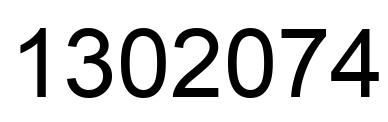 Number 1302074 black image