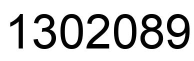 Number 1302089 black image