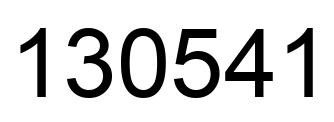 Number 130541 black image