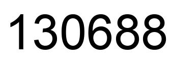Número 130688 imagen negro