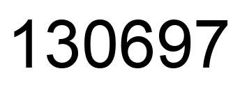 Número 130697 imagen negro