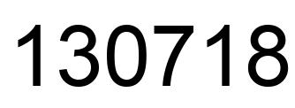 Number 130718 black image