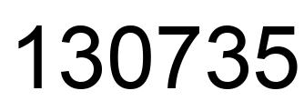 Number 130735 black image