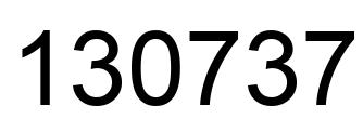 Number 130737 black image