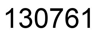 Number 130761 black image