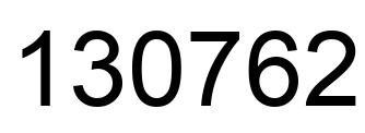 Number 130762 black image