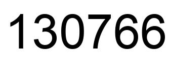 Number 130766 black image
