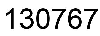Número 130767 imagen negro
