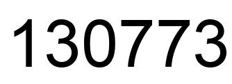 Number 130773 black image