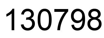 Number 130798 black image