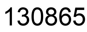 Número 130865 imagen negro