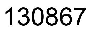Number 130867 black image