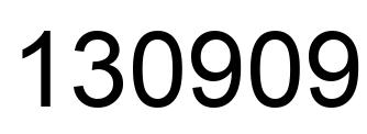 Number 130909 black image
