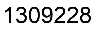 Number 1309228 black image