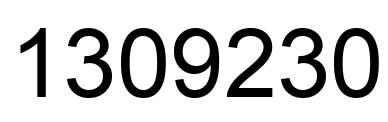 Number 1309230 black image