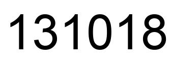 Number 131018 black image