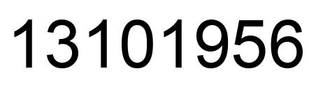 Number 13101956 black image