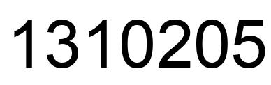 Number 1310205 black image
