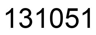 Number 131051 black image