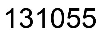 Number 131055 black image