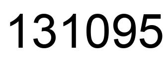 Number 131095 black image