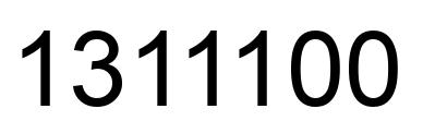 Number 1311100 black image