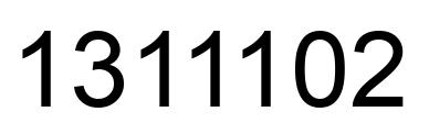 Number 1311102 black image