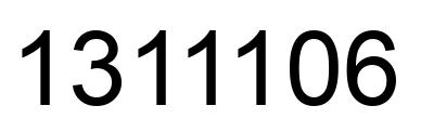 Number 1311106 black image
