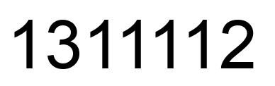 Number 1311112 black image